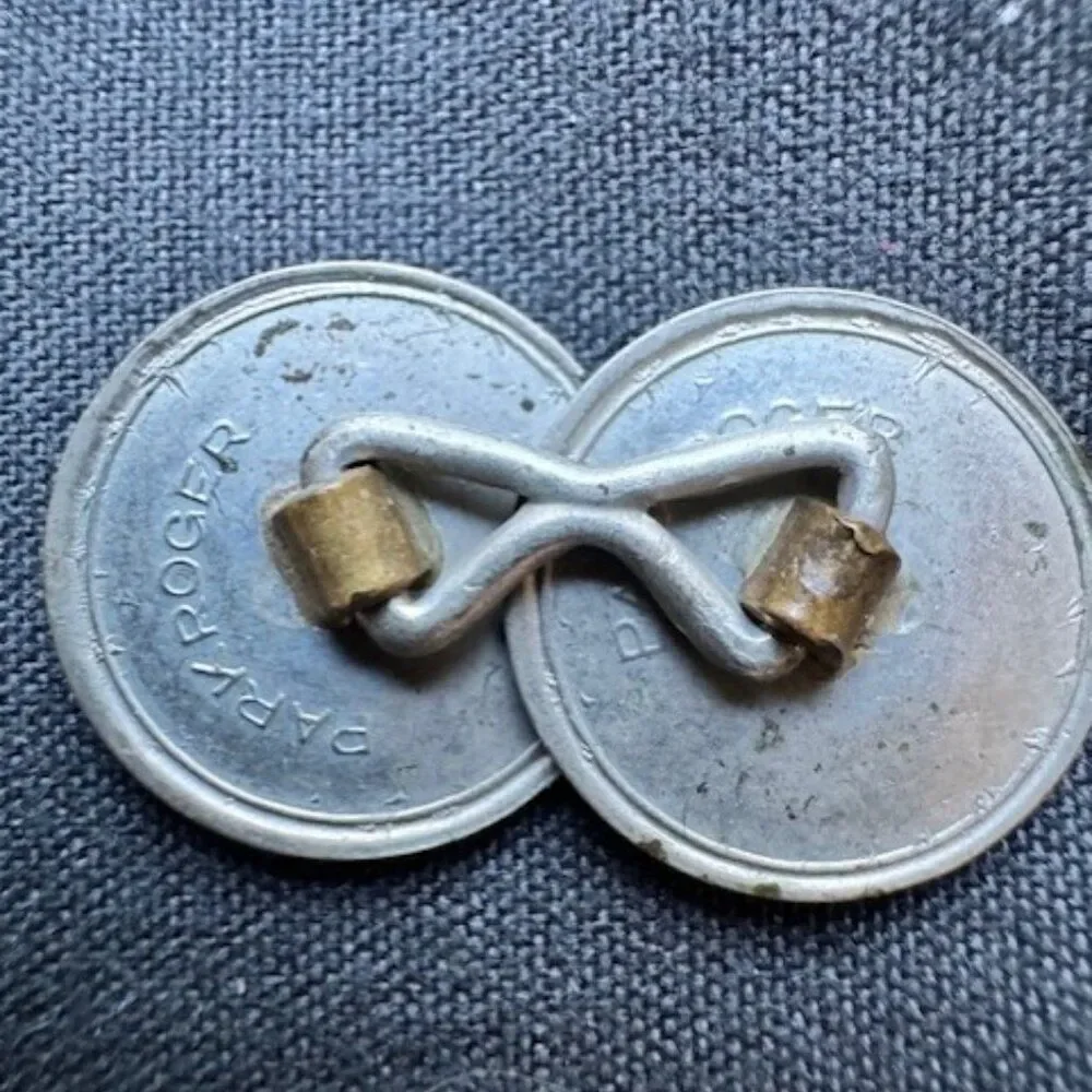 Vintage Park Rogers Silver Color Shield Emblem Cuff Links